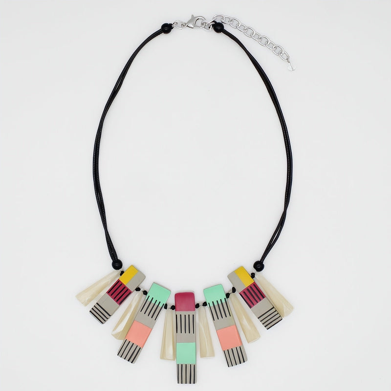 Vivid Hues Cascade Charm Adjustable Necklace