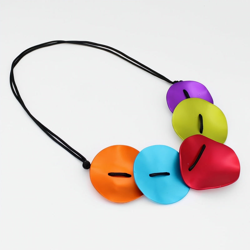 Multi Color Opaline Drift Adjustable Necklace