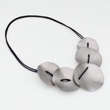 Antique Silver Opaline Drift Necklace