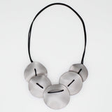 Antique Silver Opaline Drift Necklace