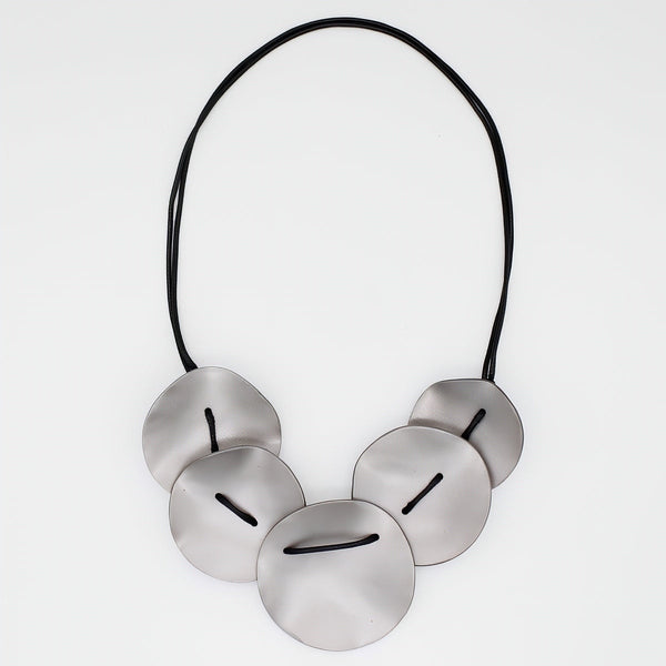 Antique Silver Opaline Drift Necklace