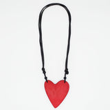 Solid Red Anastasia Heart Pendant
