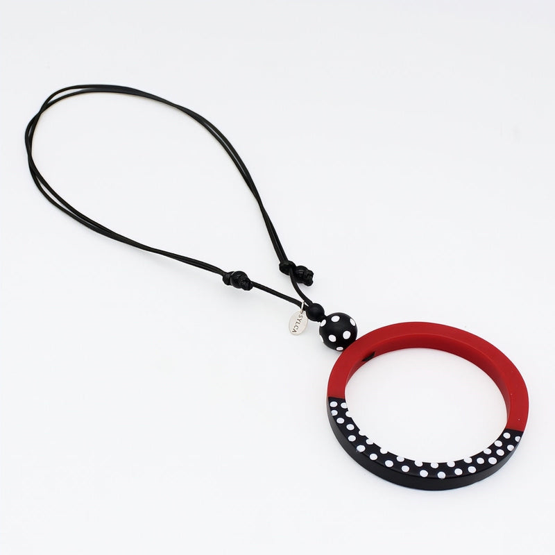 Red Inez Pendant Necklace