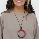 Red Inez Pendant Necklace