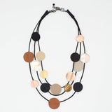 Metallic Waverly Leather Statement Necklace