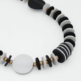 Vivid Black Leather Necklace