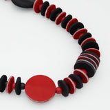 Vivid Red Leather Necklace