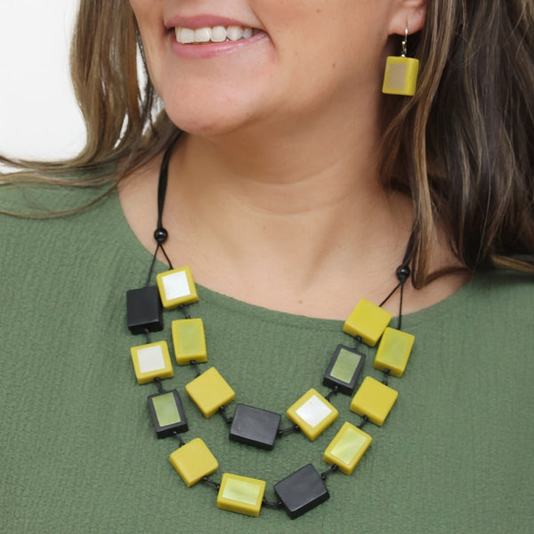Lime Mira Verde Double Necklace