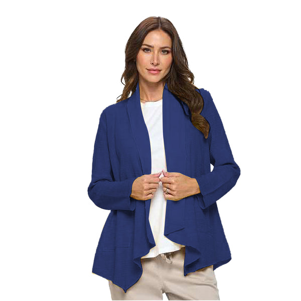 Just In! Focus Lightweight Waffle Cardigan in Navy- LW-116-NY