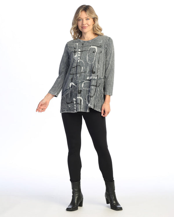 Jess & Jane "Rhythm" Mineral Washed Tunic Top - M101-2028