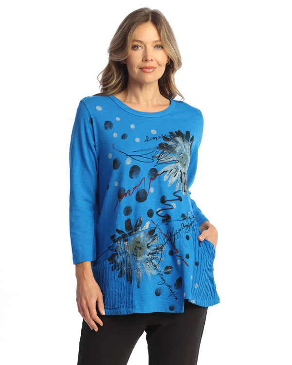 "Retro" Mineral Washed Tunic Top - M101-2101