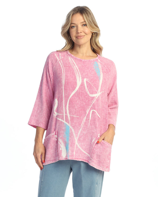 "Willow" Mineral Washed Gauze Tunic With Pockets - M103-1460