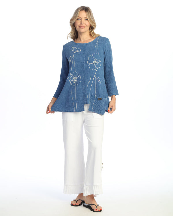 "Sketch" Mineral Washed Gauze Tunic - M108-2033