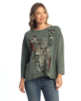 Mineral Washed Drop Shoulder Top - M111