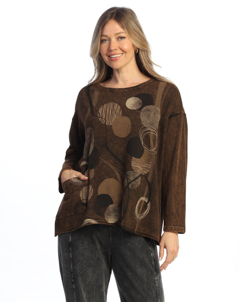 Mineral Washed Drop Shoulder Top - M111