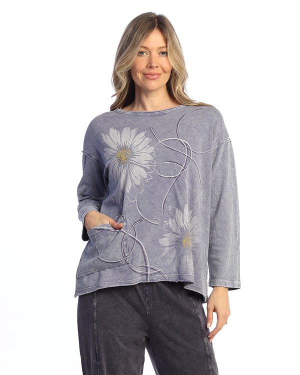 Mineral Washed Drop Shoulder Top - M111
