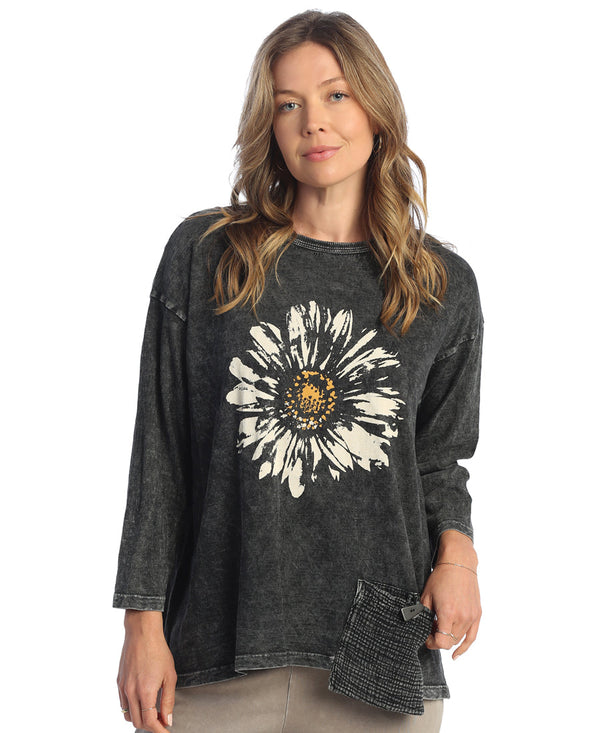 "Daisy Day" Mineral Washed Tunic Top - M112-1695