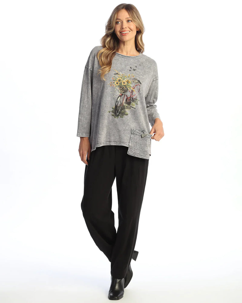 "Picnic" Mineral Washed Tunic Top - M112-2158