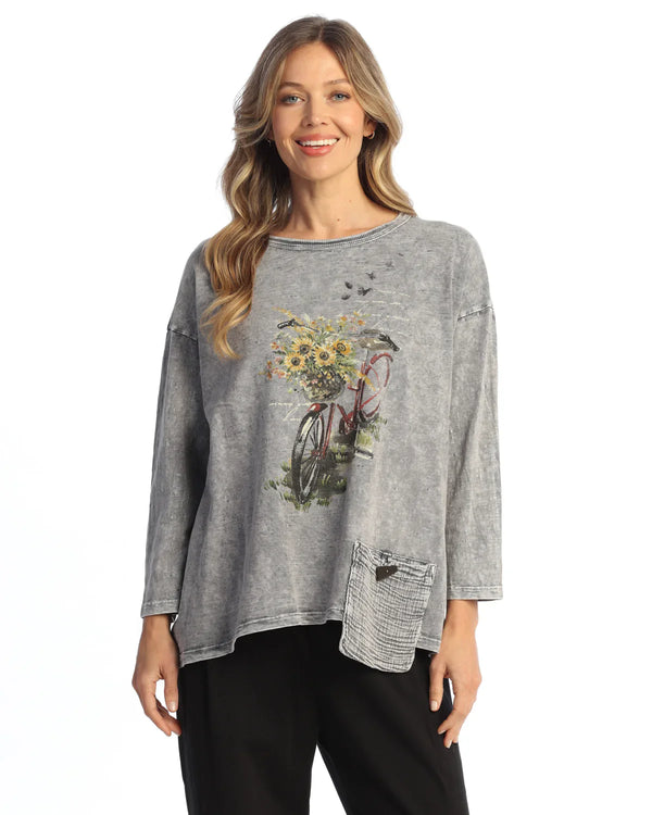 "Picnic" Mineral Washed Tunic Top - M112-2158