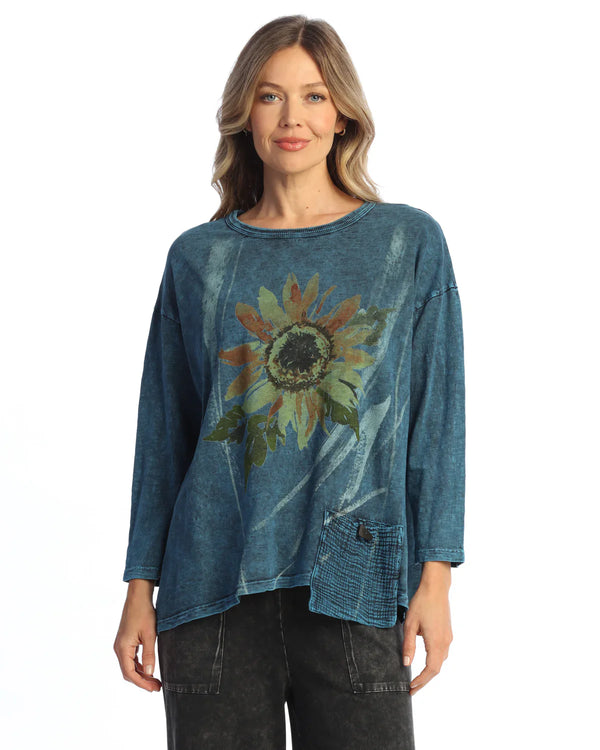 "Sunburst" Mineral Washed Tunic Top - M112-2159