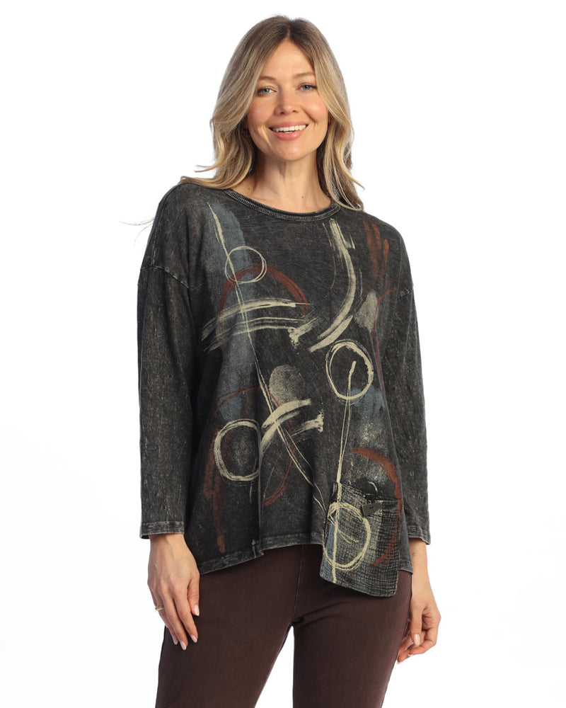 Mineral Washed Tunic Top - M112-