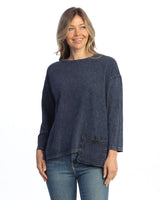 Solid Mineral Washed Tunic Top - M112-