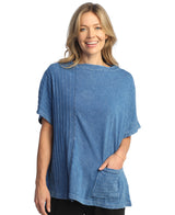 Mineral Washed Mock Neck Top - M117