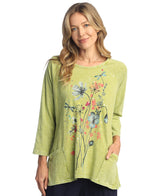 Mineral Washed Patch Pocket Tunic Top - M12