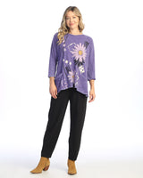 "Love Letter" Mineral Washed Patch Pocket Tunic Top - M12-2040