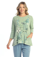 Mineral Washed Patch Pocket Tunic Top - M12