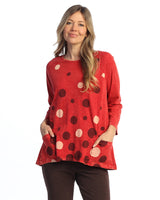 Mineral Washed Patch Pocket Tunic Top - M12