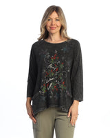 Mineral Washed Patch Pocket Tunic Top - M12