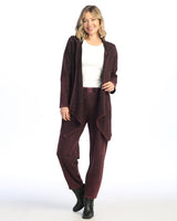 Cascading Thermal Cardigan w/ Patch Pockets and Hood - M120