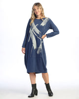 "Drama" Mineral Washed Cocoon Dress with Pocket - M123-2027