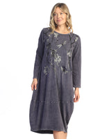 "Sakura" Mineral Washed Cocoon Dress with Pocket - M123-2045