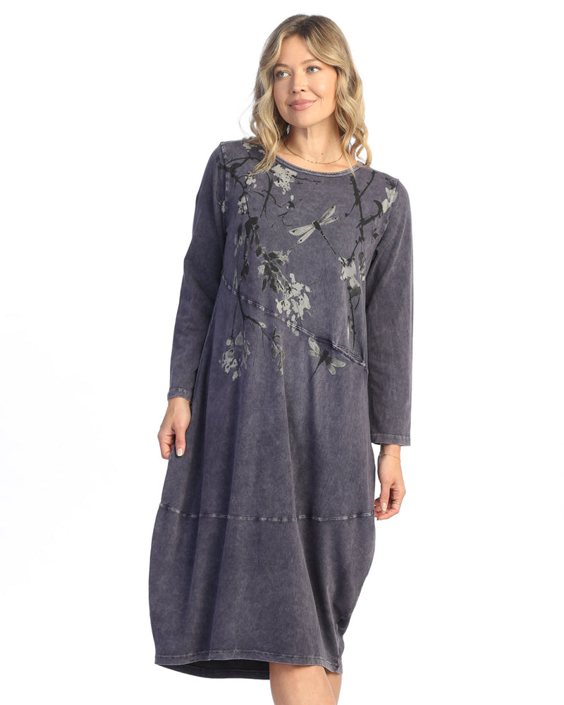 Jess & Jane "Sakura" Mineral Washed Cocoon Dress with Pocket - M123-2045