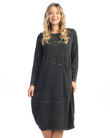 Mineral Washed Cocoon Dress with Pocket - M123