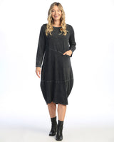 Mineral Washed Cocoon Dress with Pocket - M123