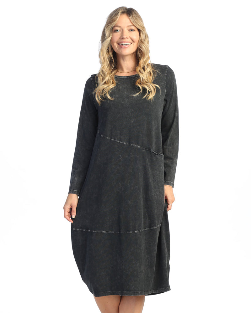 Jess & Jane Mineral Washed Cocoon Dress with Pocket - M123