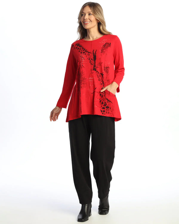 "Safari" Mineral Washed Front Seam Top - M134-2157