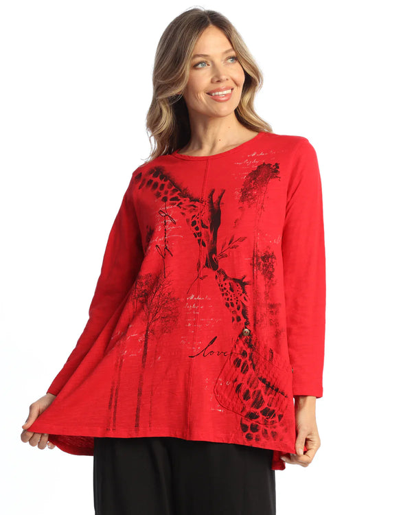 "Safari" Mineral Washed Front Seam Top - M134-2157