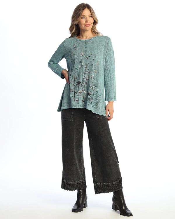 "Vivian"  Mineral Washed Front Seam Top - M134-2162