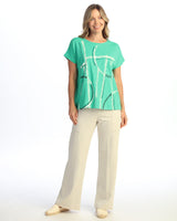 Center Seam Boxy Dolman Top - M137