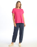 Center Seam Boxy Dolman Top - M137