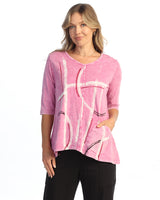 Mineral Washed V-Neck Top - M139