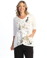 Mineral Washed V-Neck Top - M139