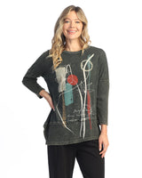 "Poem" Mineral Washed Cotton Tunic Top - M41-2024