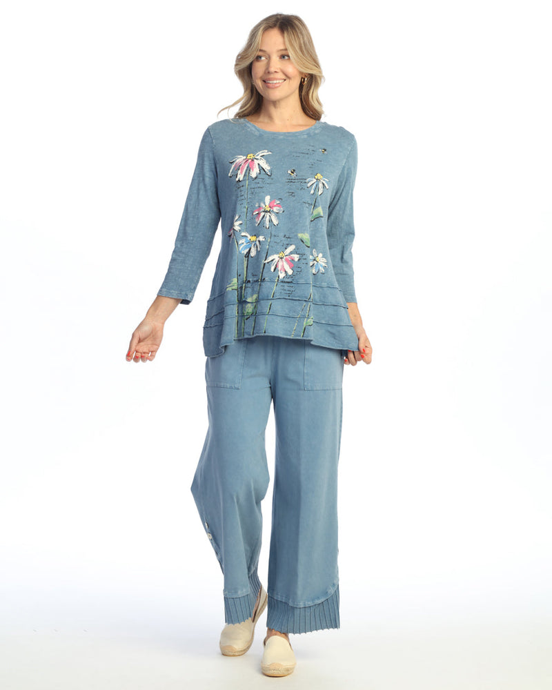 Jess & Jane Floral Print Layered Tunic Top - M66