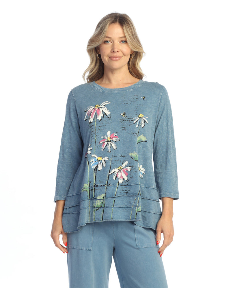 Jess & Jane Floral Print Layered Tunic Top - M66