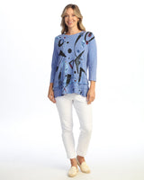 Jess & Jane Floral Print Layered Tunic Top - M66